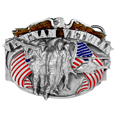 Vietnam Veteran Enameled Belt Buckle